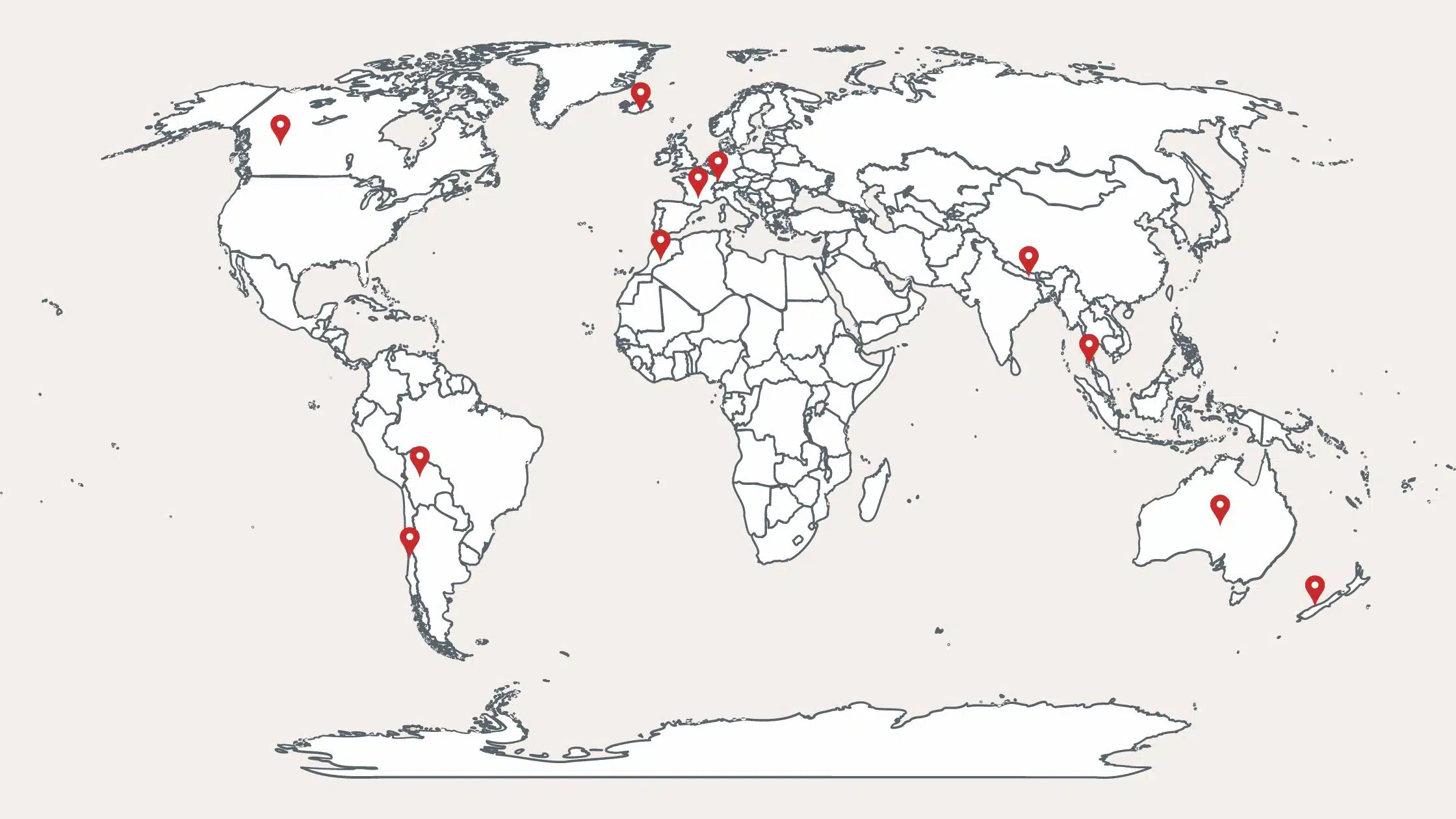 carte du monde voyage et randonnée